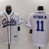 Men's Indianapolis Colts Michael Pittman Jr. #11 White Player Jersey1