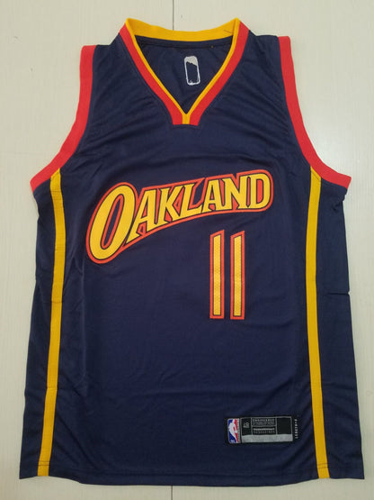 Men's Golden State Warriors Klay Thompson #11 Navy Hardwood Classics Jersey1