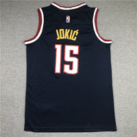 Men's Denver Nuggets Nikola Jokic #15 NBA Navy 2020/21 Swingman Jersey1