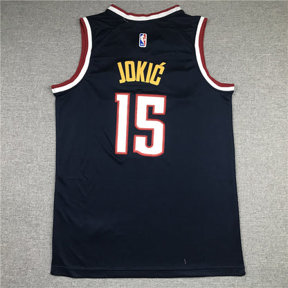 Men's Denver Nuggets Nikola Jokic #15 NBA Navy 2020/21 Swingman Jersey1