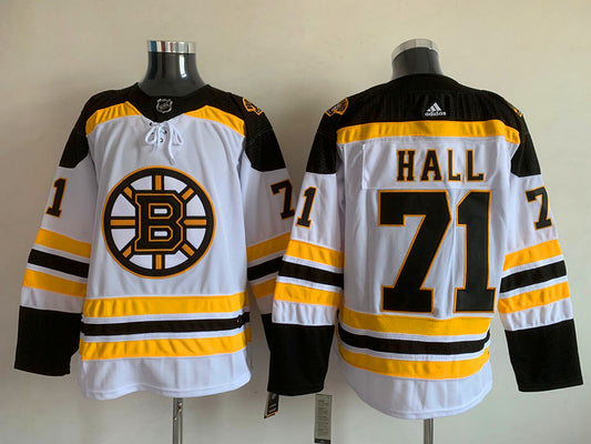 Men's Boston Bruins Taylor Hall #71 White Replica Player Jersey1
