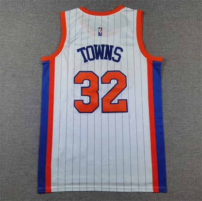 Men's New York Knicks Karl-Anthony Towns #32 White 2024/25 Swingman Player Jersey1 - City Edition