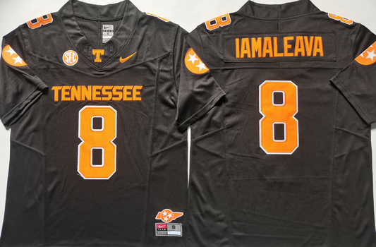 Men's Tennessee Volunteers Nico Iamaleava #8 Black Game Jersey