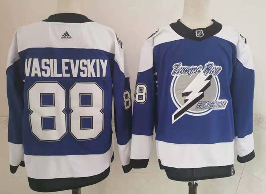 Men's Tampa Bay Lightning Andrei Vasilevskiy #88 Blue Home Breakaway Player Jersey1