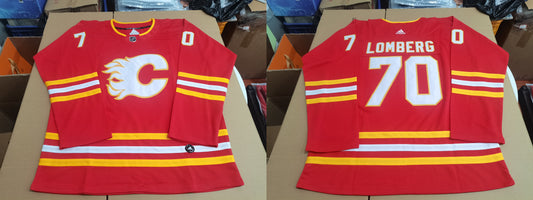Men's Calgary Flames Ryan Lomberg #70 Red Player Game Jersey1