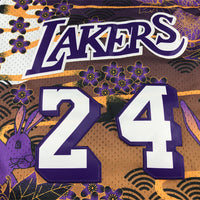 Men's Los Angeles Lakers Kobe Bryant #24 Year of Rabbit Edition Hardwood Classics Swingman Jersey1