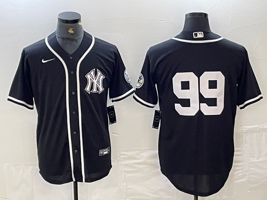Men's New York Yankees Aaron Judge #99 Black Limited Name Jersey1