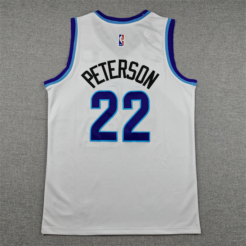 Men's Utah Jazz Darryn Peterson #22 White Swingman Jersey - Association Edition