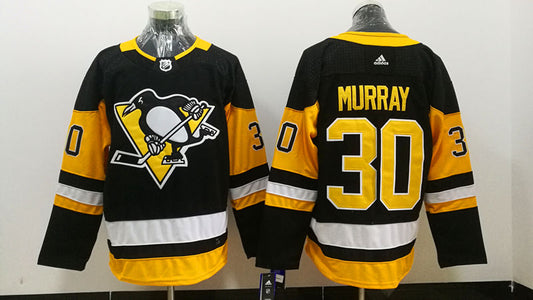 Men's Pittsburgh Penguins Matt Murray #30 Black Player Game Jersey1