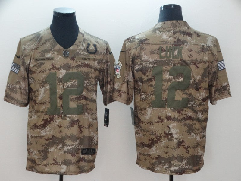 Men's Indianapolis Colts Andrew Luck Camouflage Game Jersey1