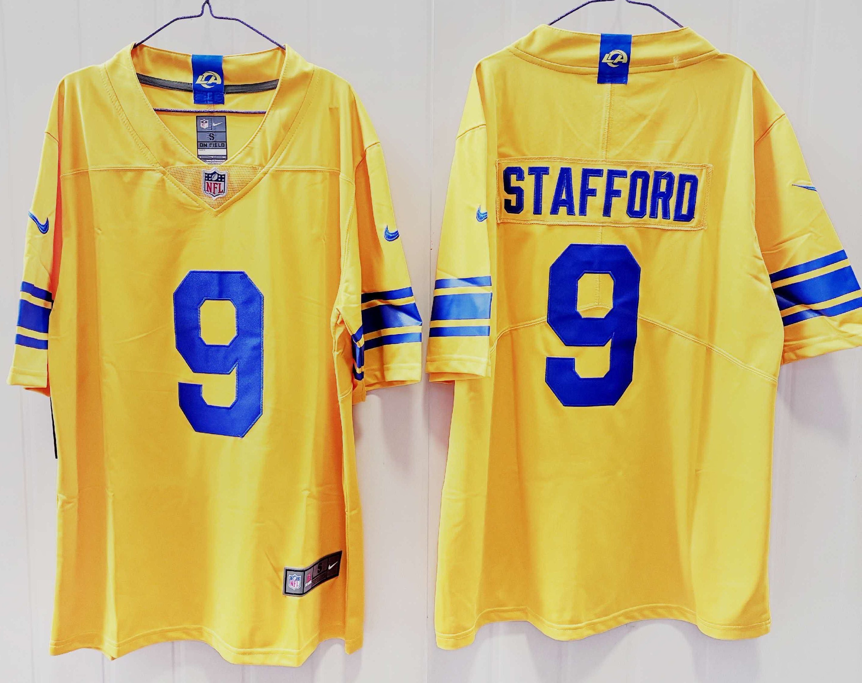 Men's Los Angeles Rams Matthew Stafford #9 Classic Sol Game Jersey