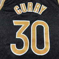 Men's Golden State Warriors Stephen Curry #30 Black Select Series Swingman Jersey1