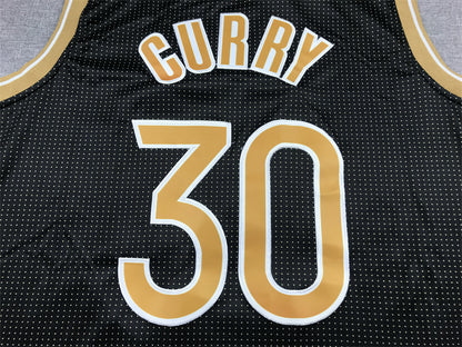 Men's Golden State Warriors Stephen Curry #30 Black Select Series Swingman Jersey1