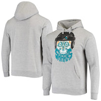Men's Heathered Gray San Jose Sharks Skull Beard Pullover Hoodie