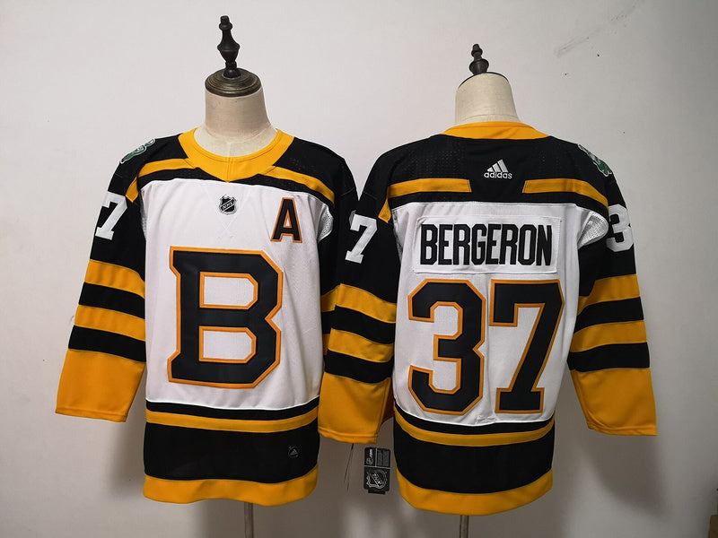 Men's Boston Bruins Patrice Bergeron #37 White Player Game Jersey1