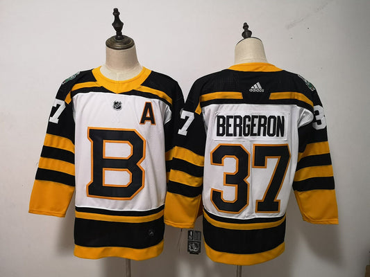 Men's Boston Bruins Patrice Bergeron #37 White Player Game Jersey1