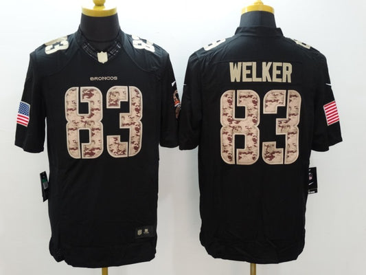 Men's Denver Broncos Wes Welker #83 Black Game Player Jersey1