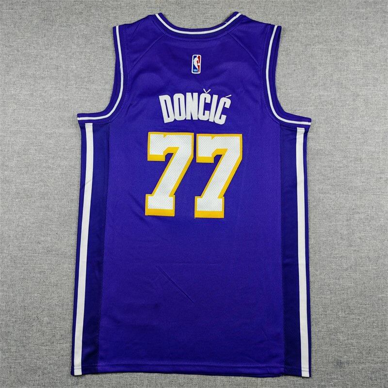 Luka Doncic #77 Los Angeles Lakers Purple Statement Edition Swingman Player Jersey