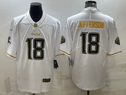 Men's Minnesota Vikings Justin Jefferson #18 White Game Jersey1