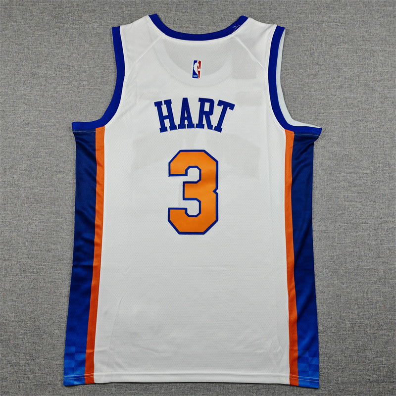 Men's New York Knicks Josh Hart #3 White 2025/26 Swingman Jersey - City Edition