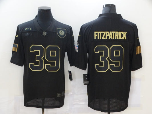 Men's Pittsburgh Steelers Minkah Fitzpatrick #39 Black Game Player Jersey1