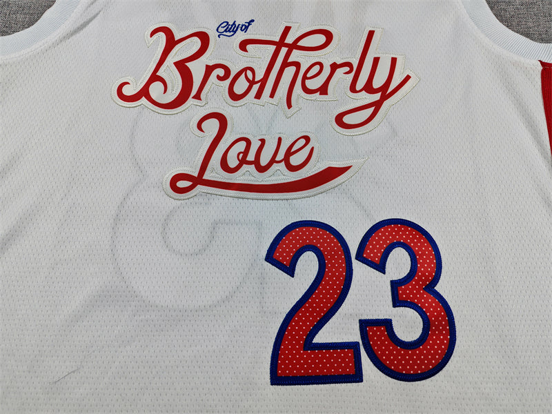 Men's Philadelphia 76ers LeBron James #23 White 2022/23 Swingman Jersey - City Edition