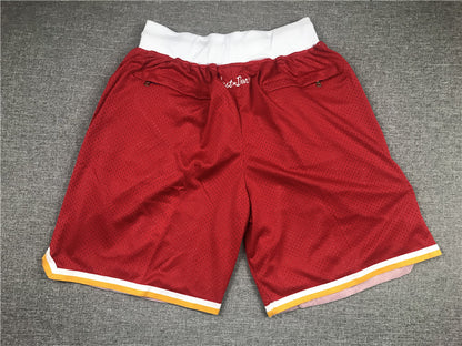 Men's Houston Rockets Red Hardwood Classics Basketball Shorts1