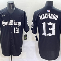 Men's San Diego Padres Manny Machado #13 Black Game Player Jersey