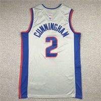 Men's Detroit Pistons Cade Cunningham Gray 2021/22 Swingman Player Jersey1