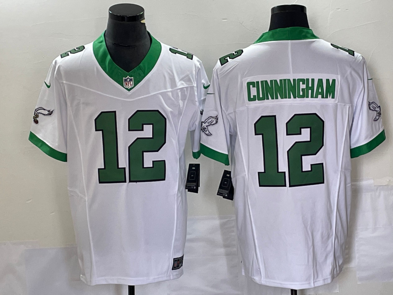 Randall Cunningham #12 Philadelphia Eagles White Game Jersey - JerseysFreak