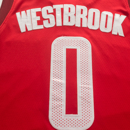 Men's Houston Rockets Russell Westbrook #0 NBA Red Classics Swingman Jersey1