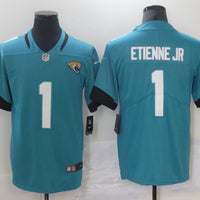 Men's Jacksonville Jaguars Travis Etienne Jr. #1 Teal Game Jersey1