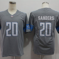 Men's Detroit Lions Barry Sanders #20 Gray Retired Player Vapor Limited Jersey1