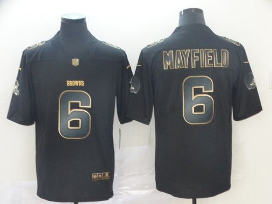 Men's Cleveland Browns Baker Mayfield Black Player Game Jersey1