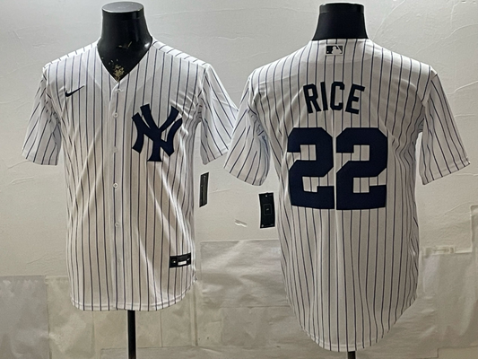 Men's New York Yankees Ben Rice #22 White Home Limited Player Jersey