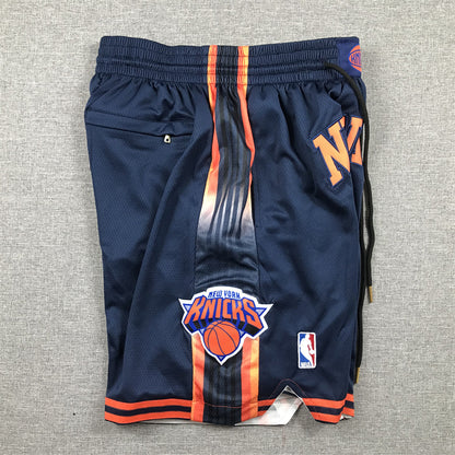 Men's New York Knicks Navy Statement Edition Pocket Shorts1