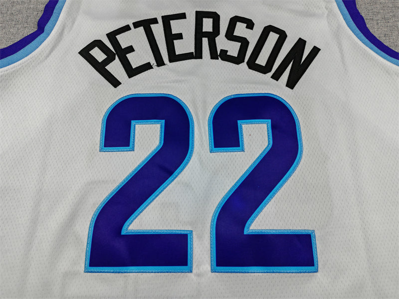 Men's Utah Jazz Darryn Peterson #22 White Swingman Jersey - Association Edition