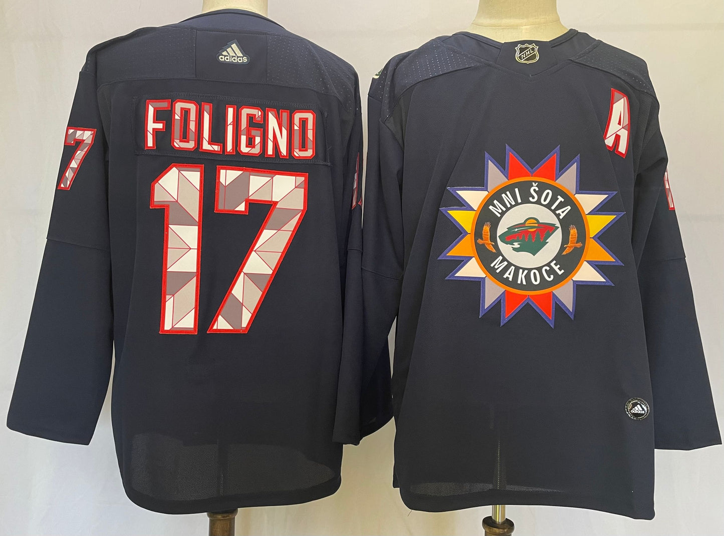 Men's Minnesota Wild Marcus Foligno #17 Black Breakaway Player Jersey1