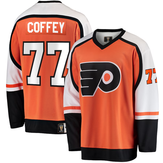 Men's Philadelphia Flyers Paul Coffey #77 Orange Player Jersey1