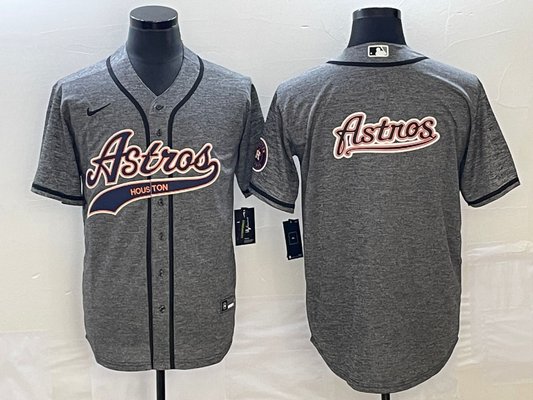 Men's Houston Astros Gray Joint Edition Replica Team Jersey1