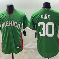Men's Mexico Baseball Alejandro Kirk #30 Green 2026 World Baseball Classic Stadium Jersey