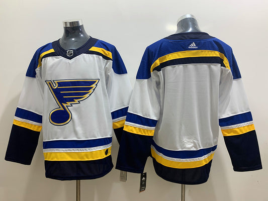 Men's St. Louis Blues White Breakaway Away Blank Jersey1