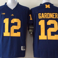 Men's Michigan Wolverines Devin Gardner #12 Navy Alumni Player Game Jersey