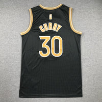 Men's Golden State Warriors Stephen Curry #30 Black Select Series Swingman Jersey1