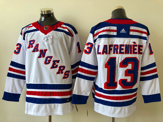 Men's New York Rangers Alexis Lafreniere #13 White Player Game Jersey1