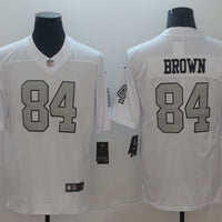 Men's Las Vegas Raiders Antonio Brown #84 White Game Player Jersey1