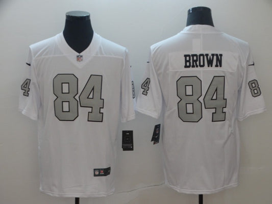 Men's Las Vegas Raiders Antonio Brown #84 White Game Player Jersey1