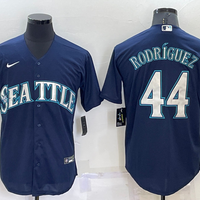Men's Seattle Mariners Julio Rodriguez #44 Navy Replica Baseball Jersey1