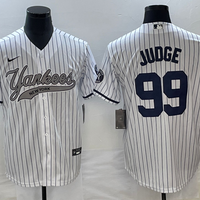 Men's New York Yankees Aaron Judge #99 White Game Jersey1 Joint Edition