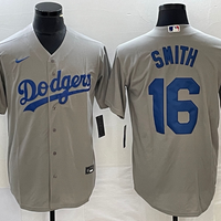 Men's Los Angeles Dodgers Will Smith #16 Gray Replica Player Jersey1